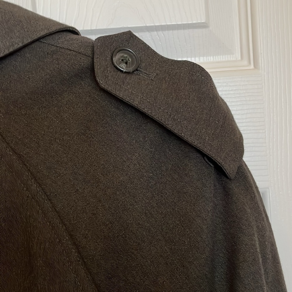Men’s London Fog Dark Olive Trench Coat - Picture 12 of 12